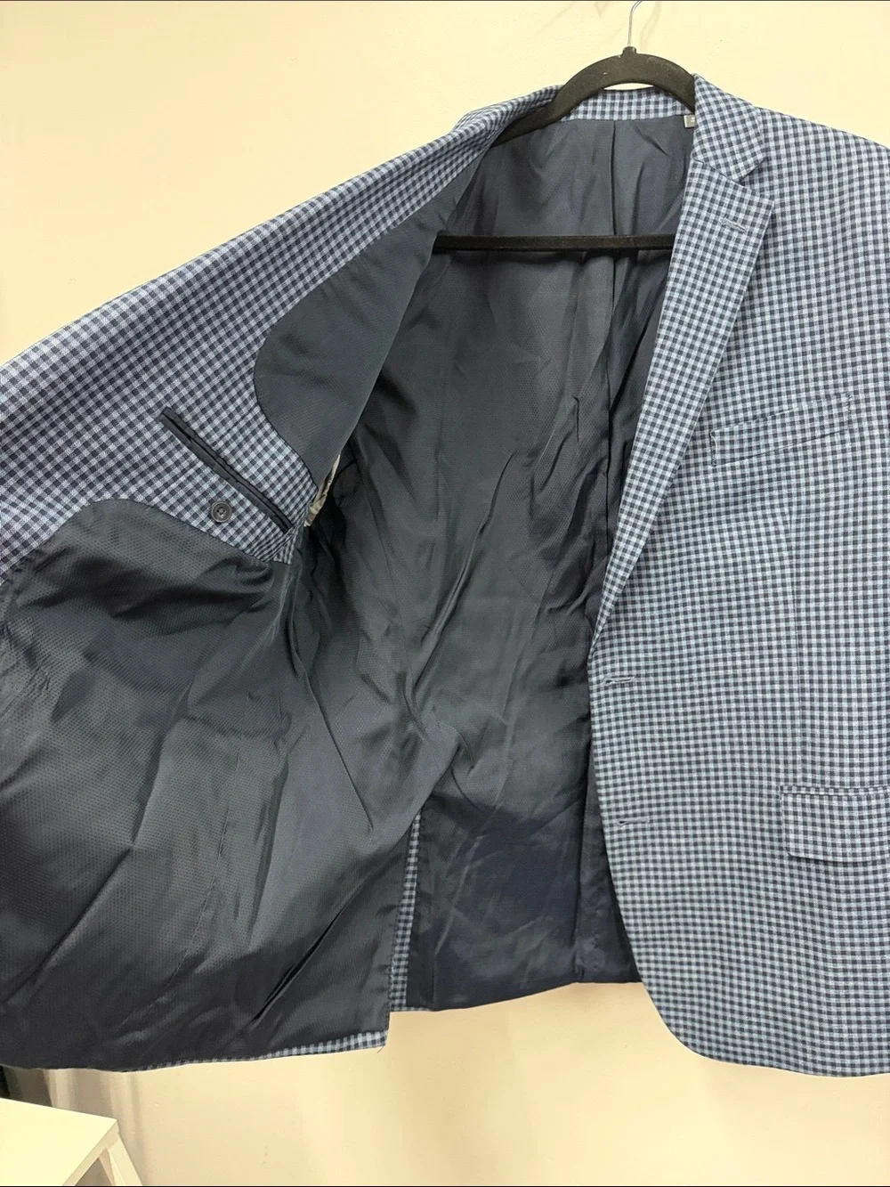 Michael Kors Blue Checked Sport Coat 46R